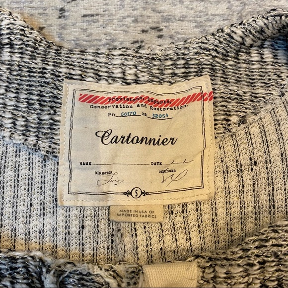 Anthropologie White, Black and Gold Knit Blazer in Size Small. - Picture 5 of 11